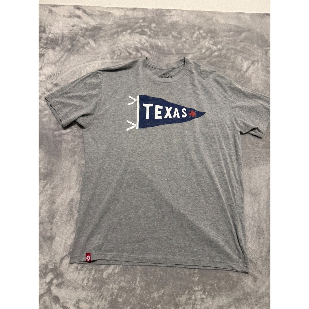 Tumbleweed Texstyles‎ T-Shirt Mens XL Gray Texas Pennant Graphic Short Sleeve